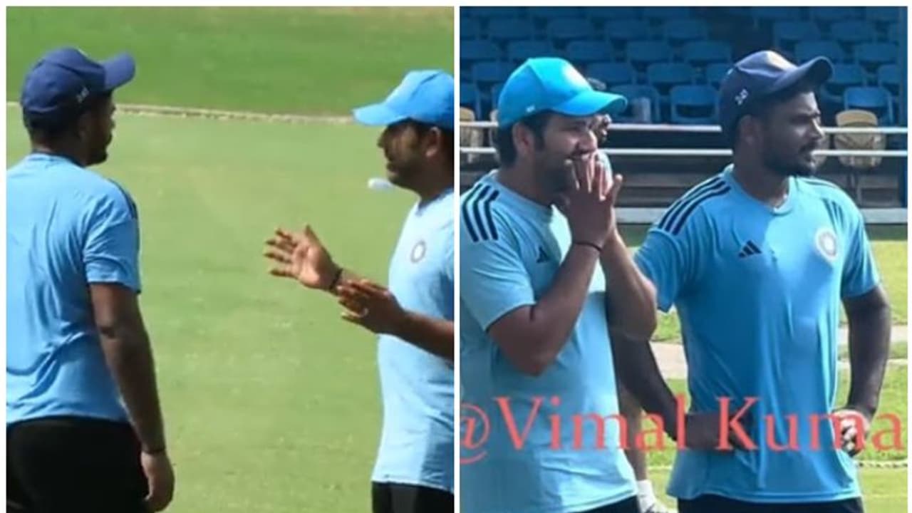 സഞ്ജു സാംസണെ കൈവിടാതെ രോഹിത് ശര്മ! നീണ്ട സംസാരം, നിര്ദേശങ്ങള്; വീഡിയോ സഞ്ജു സാംസണെ കൈവിടാതെ രോഹിത് ശര്മ! നീണ്ട സംസാരം, നിര്ദേശങ്ങള്; വീഡിയോ