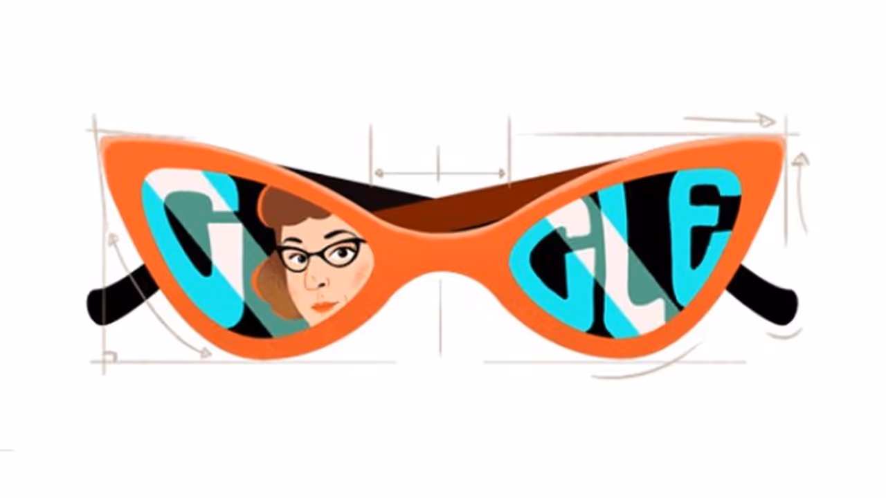 Google Doodle honours Altina Schinasi, designer of iconic cat eye eyeglass frame