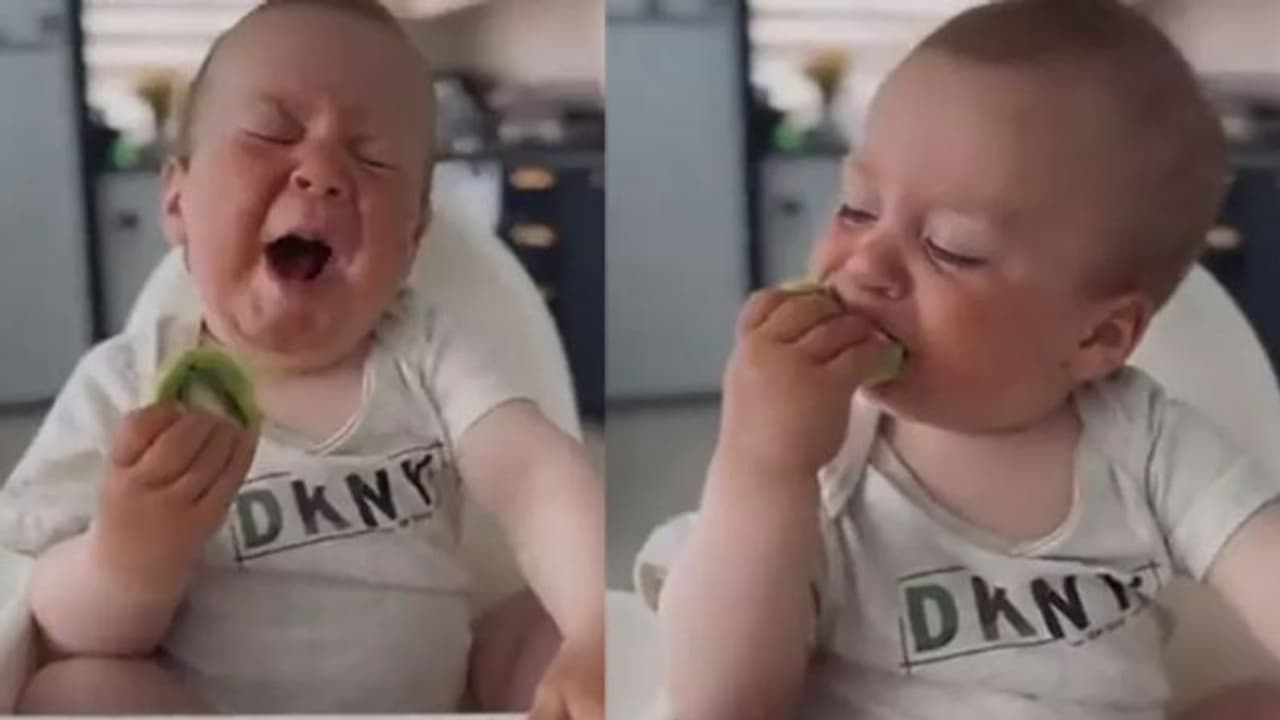 ആദ്യമായി കിവി കഴിക്കുന്ന കുഞ്ഞിന്റെ പ്രതികരണം, 10 മില്യണ് കാഴ്ചക്കാര്; വീഡിയോ വൈറല് ആദ്യമായി കിവി കഴിക്കുന്ന കുഞ്ഞിന്റെ പ്രതികരണം, 10 മില്യണ് കാഴ്ചക്കാര്; വീഡിയോ വൈറല്
