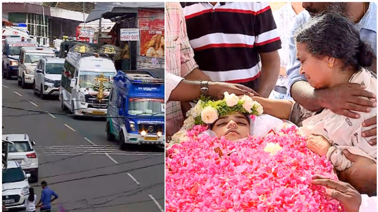 നെഞ്ചുപൊട്ടി നാട്, ആൻമരിയയെ ഒരുനോക്ക് കാണാൻ നാടാകെ ഒഴുകിയെത്തി; അകമ്പടിയായി ആംബുലൻസുകൾ, മൃതദേഹം സംസ്കരിച്ചു