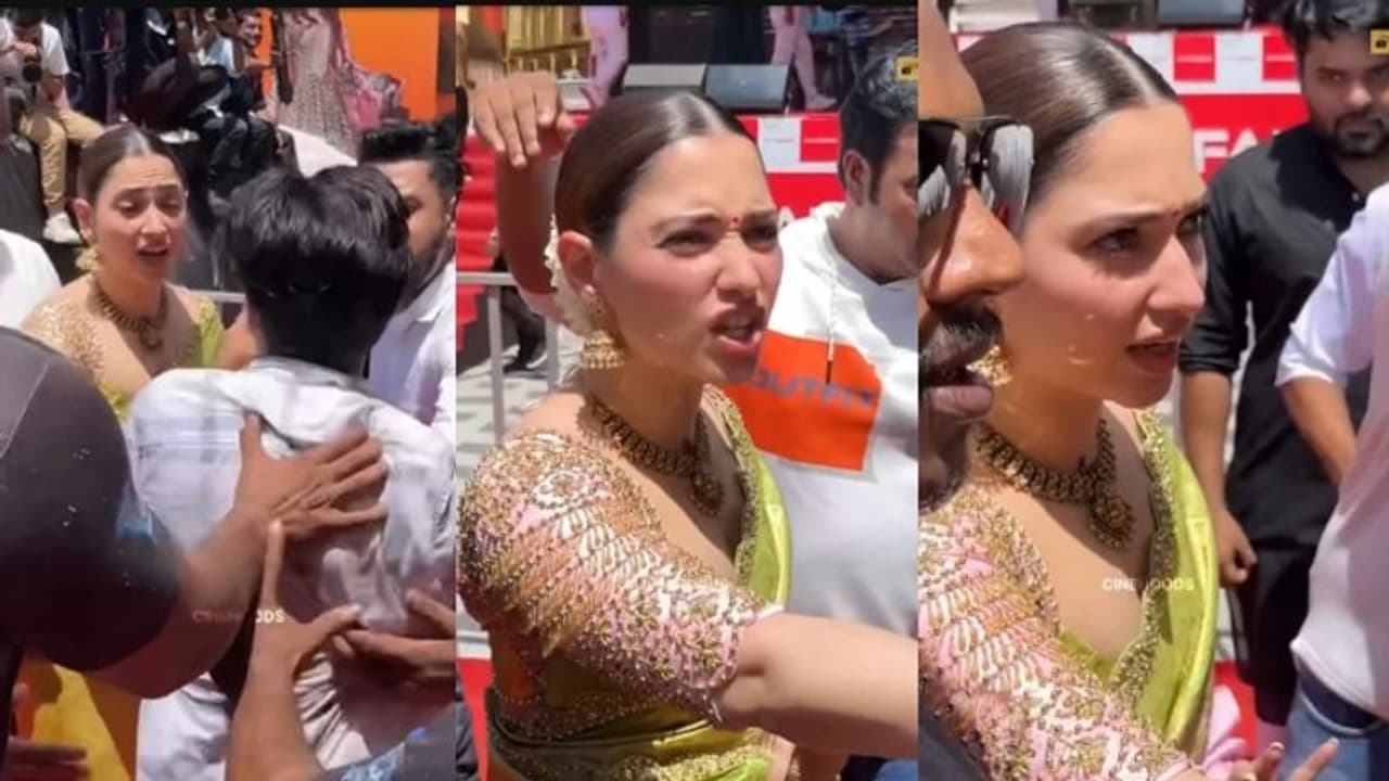 കൊല്ലത്ത് തമന്നയ്ക്ക് മുന്നിൽ ചാടി വീണ് യുവാവ്, കലിപ്പിച്ച് സെക്യൂരിറ്റികൾ, പിന്നാലെ നടന്നത്.. കൊല്ലത്ത് തമന്നയ്ക്ക് മുന്നിൽ ചാടി വീണ് യുവാവ്, കലിപ്പിച്ച് സെക്യൂരിറ്റികൾ, പിന്നാലെ നടന്നത്..