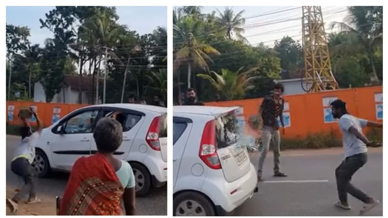 മത്സരയോട്ടത്തിനിടെ കാറുകൾ തമ്മിലുരസി, ചില്ല് തക‍ർത്ത് യാത്രക്കാരൻ; തിരഞ്ഞ് പൊലീസ്