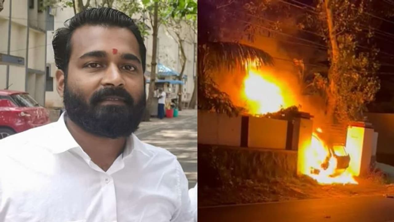 வீட்டு வாசலில் நிறுத்தும்போது வெடித்துச் சிதறிய கார்... காருக்குள் இருந்த இளைஞர் பரிதாப பலி