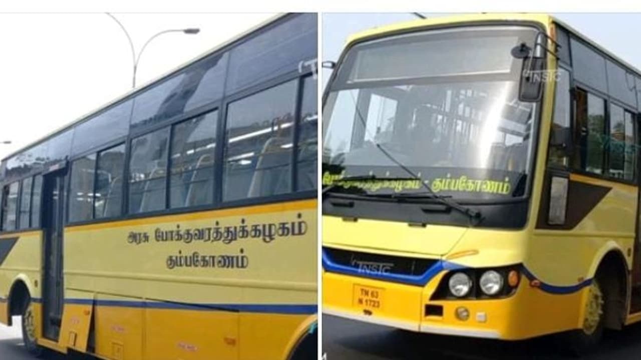 மஞ்சள் நிறத்தில் ஜொலிக்கும் தமிழக அரசு பேருந்து..! மக்கள் பயன்பாட்டிற்கு நாளை தொடங்கி வைக்கும் முதலமைச்சர் மஞ்சள் நிறத்தில் ஜொலிக்கும் தமிழக அரசு பேருந்து..! மக்கள் பயன்பாட்டிற்கு நாளை தொடங்கி வைக்கும் முதலமைச்சர்