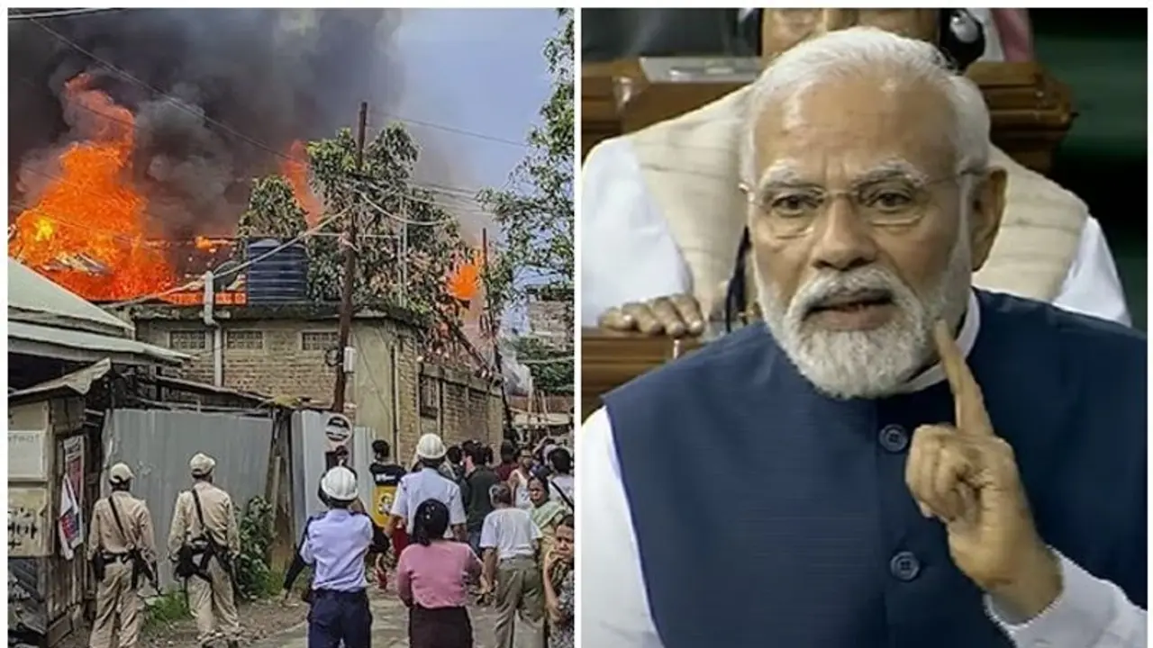 'മണിപ്പൂരിലെ സ്ത്രീകൾക്കും കുട്ടികൾക്കുമൊപ്പം രാജ്യമുണ്ട്, കുറ്റക്കാരെ വെറുതെ വിടില്ല, സമാധാനം പുനസ്ഥാപിക്കും' 'മണിപ്പൂരിലെ സ്ത്രീകൾക്കും കുട്ടികൾക്കുമൊപ്പം രാജ്യമുണ്ട്, കുറ്റക്കാരെ വെറുതെ വിടില്ല, സമാധാനം പുനസ്ഥാപിക്കും'