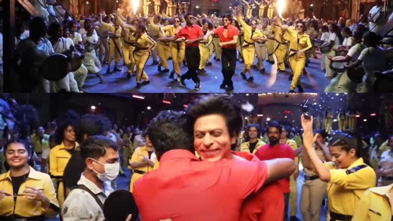 விஜய்யை தொடர்ந்து ஷாருக்கான் உடன் ஆட்டம் போட்ட அட்லீ... வைரலாகும் ஜவான் பாடலின் மெர்சலான மேக்கிங் வீடியோ