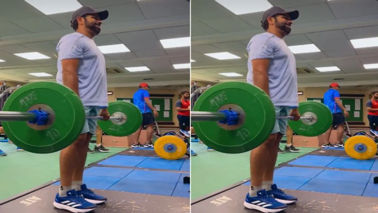 ஆசிய கோப்பைக்கு தீவிரமாக ஜிம் பயிற்சி செய்யும் ரோகித் சர்மா!