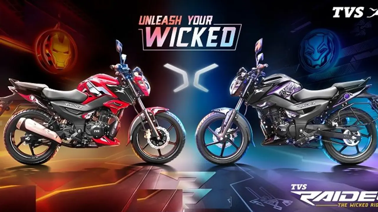 ಟಿವಿಎಸ್ ರೈಡರ್ ಸೂಪರ್ ಸ್ಕ್ವಾಡ್ ಬಿಡುಗಡೆ, ಇದು ಮಾರ್ವೆಲ್ ಸೂಪರ್ ಹೀರೋಗಳಿಂದ ಪ್ರೇರಿತ ಬೈಕ್!