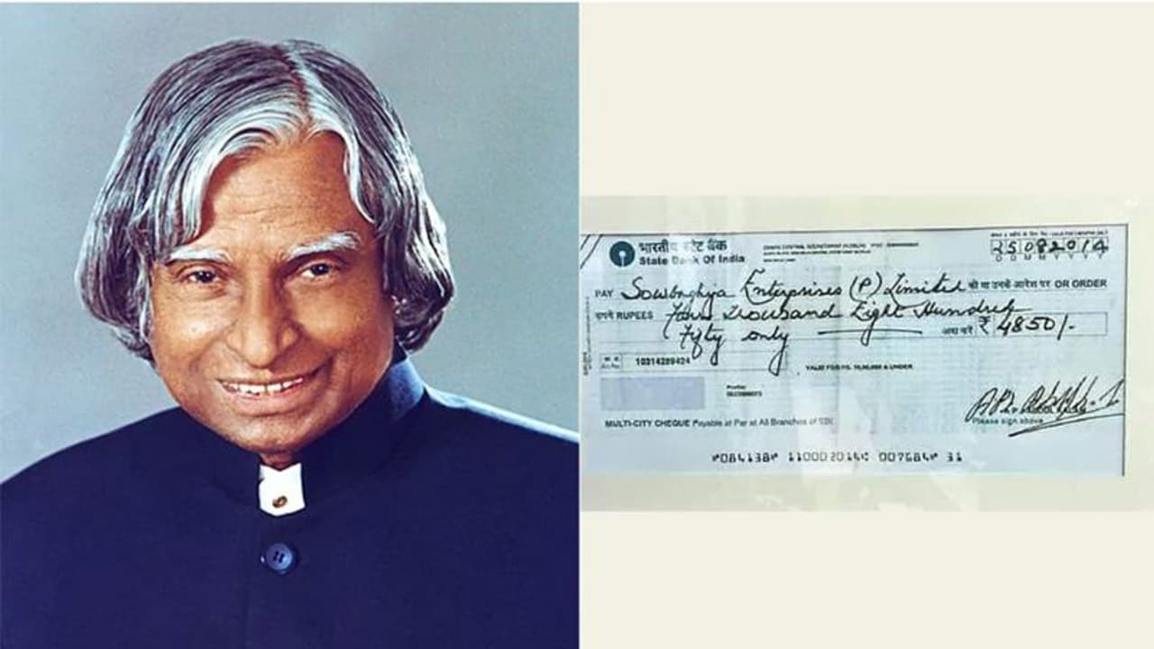 Unwavering principle: When Dr APJ Abdul Kalam wrote a cheque to pay for grinder gifted to him