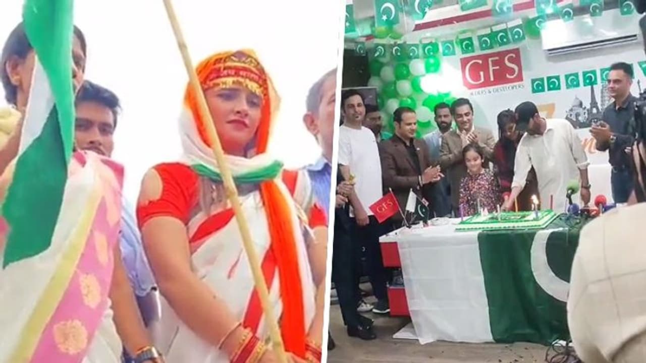 Pakistan's Seema Haider hoists tricolour while India's Anju celebrates Pak's Independence Day | WATCH Pakistan's Seema Haider hoists tricolour while India's Anju celebrates Pak's Independence Day | WATCH