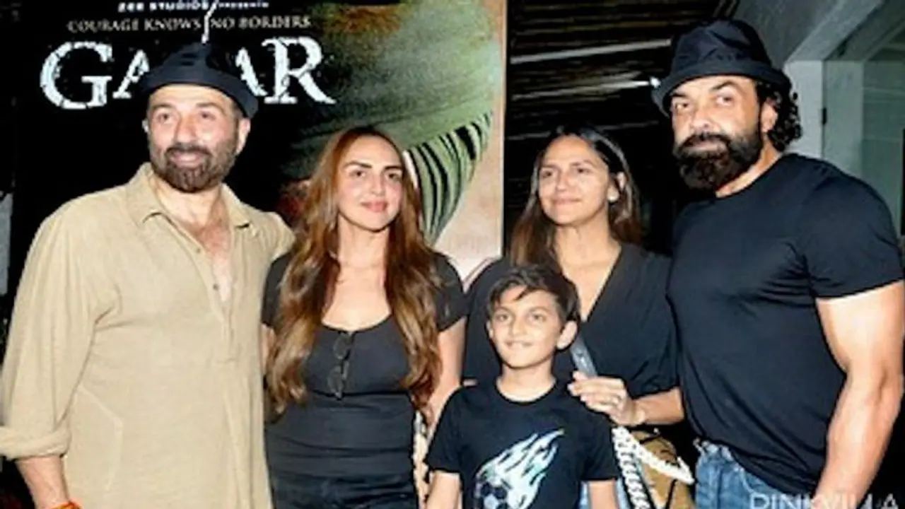 Hema Malini's family shares 1st picture with Sunny Deol, Bobby Deol; see photo