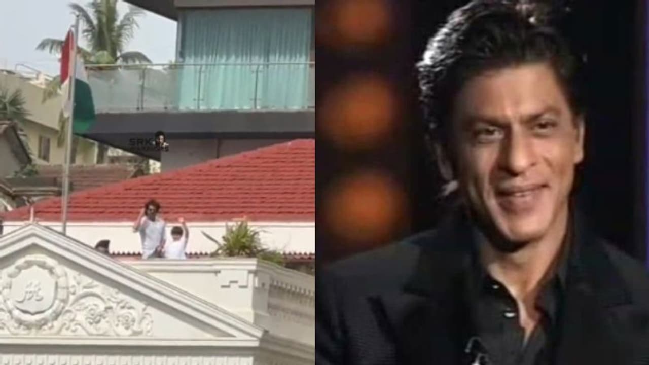 മന്നത്ത് ദേശീയ പതാക ഉയര്‍ത്തി ആശംസകള്‍ നേര്‍ന്ന് ഷാരൂഖ്