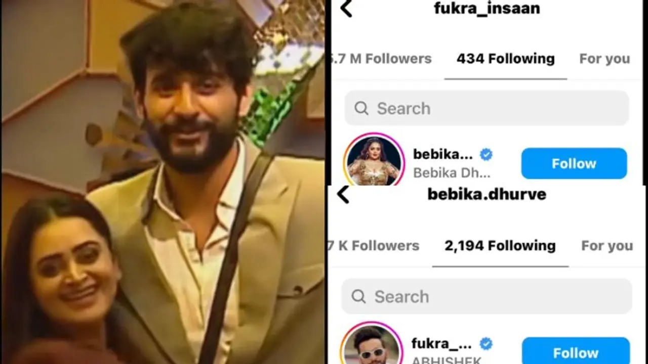 Bigg Boss OTT 2: Abhishek Malhan and Bebika Dhurve follow each other on social media in spite of tiffs