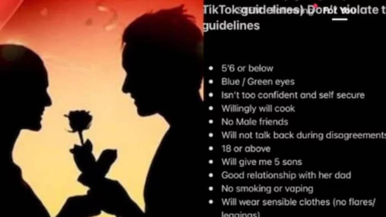 പുരുഷസുഹൃത്തുക്കൾ പാടില്ല, ലെഗ്ഗിങ്സ് ധരിക്കരുത്, അഞ്ച് ആൺമക്കളെ പ്രസവിക്കണം; കാമുകിക്കുള്ള 15 നിയമങ്ങൾ പുരുഷസുഹൃത്തുക്കൾ പാടില്ല, ലെഗ്ഗിങ്സ് ധരിക്കരുത്, അഞ്ച് ആൺമക്കളെ പ്രസവിക്കണം; കാമുകിക്കുള്ള 15 നിയമങ്ങൾ