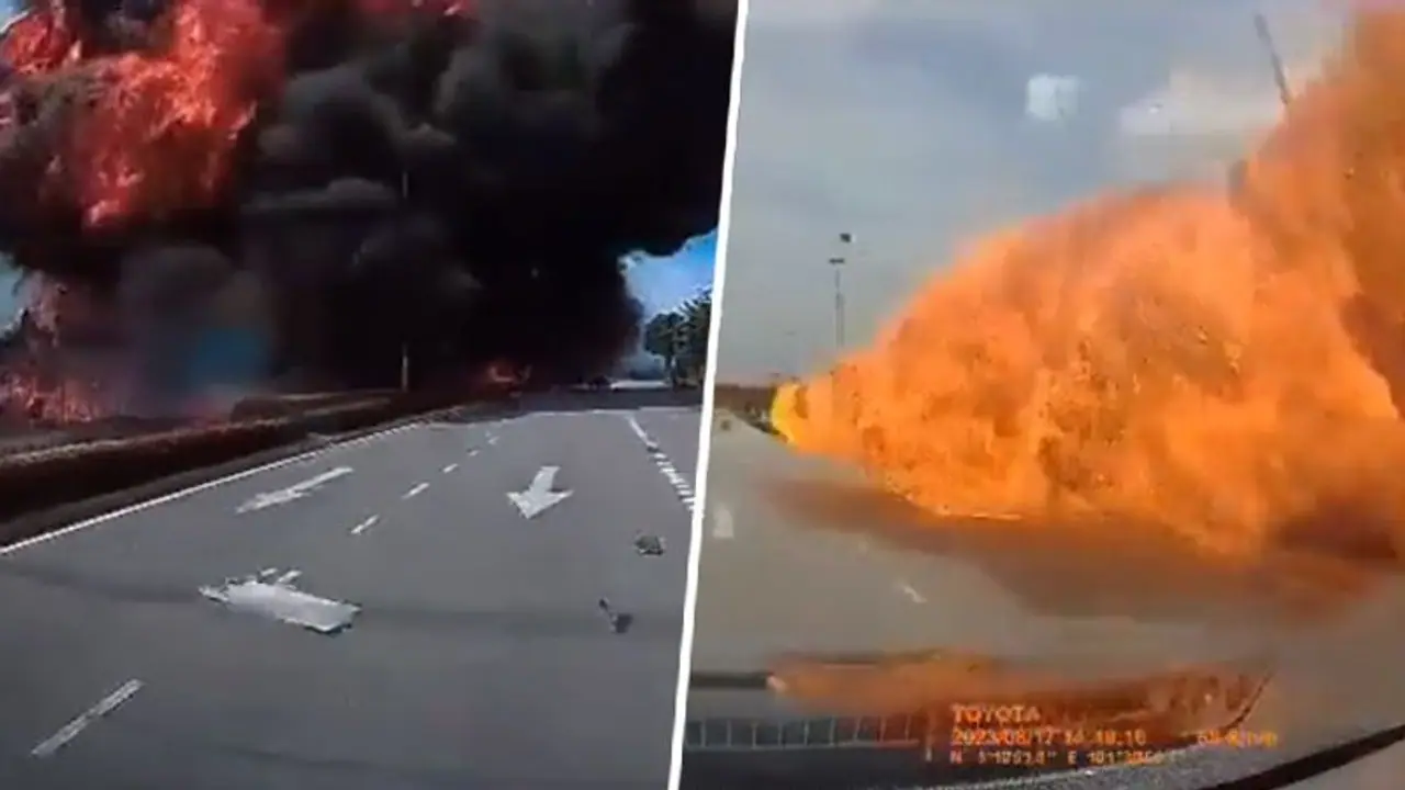 Private plane crashes into street in Malaysia: Dashcam footage showing final moments goes viral WATCH Private plane crashes into street in Malaysia: Dashcam footage showing final moments goes viral WATCH