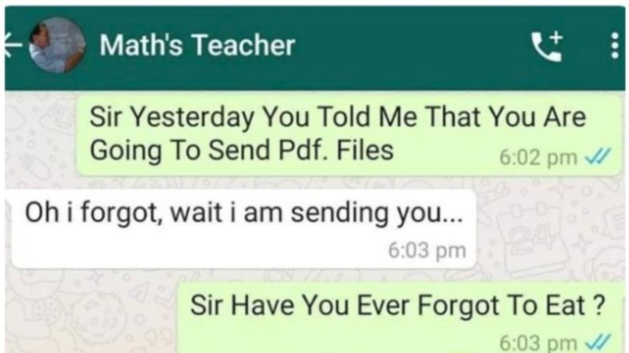 'സാറ്, ഭക്ഷണം കഴിക്കാന്‍ മറന്നില്ലല്ലോല്ലേ?', വിദ്യാര്‍ത്ഥിയുടെ 'മധുരപ്രതികാരം'; ആഘോഷമാക്കി നെറ്റിസണ്‍സ് ! 