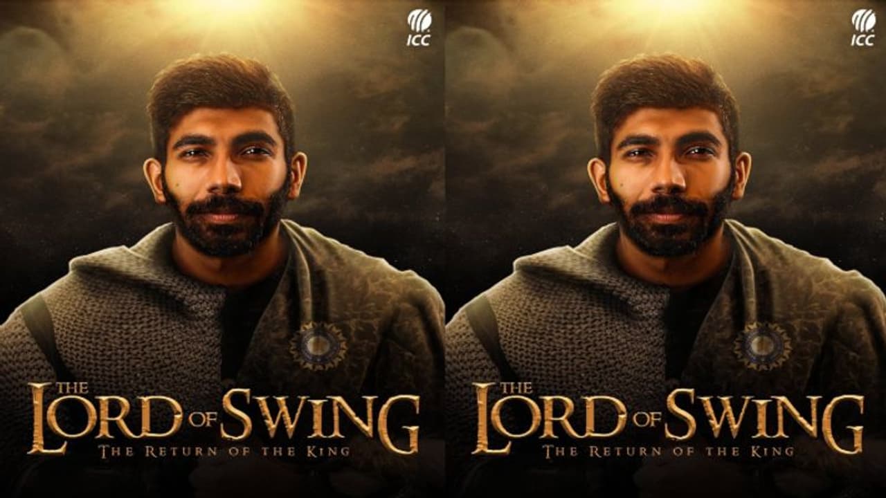 The Lord of Swing: ஸ்விங் பவுலிங்கிற்கு பெயர் போன பும்ராவிற்கு ஐசிசி வெளியிட்ட The Lord of Swing போஸ்டர்! The Lord of Swing: ஸ்விங் பவுலிங்கிற்கு பெயர் போன பும்ராவிற்கு ஐசிசி வெளியிட்ட The Lord of Swing போஸ்டர்!