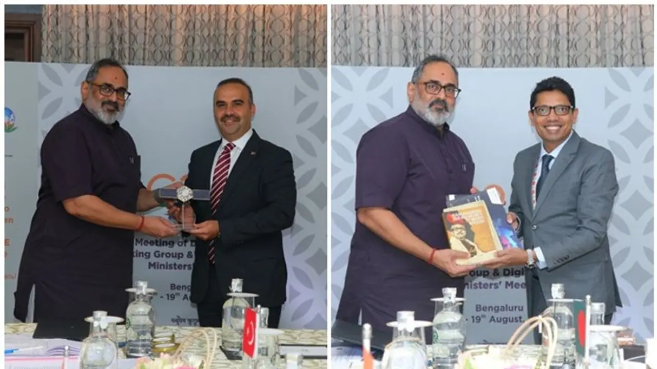 ನಾಲ್ಕು ದೇಶಗಳ ಸಚಿವರೊಂದಿಗೆ ರಾಜೀವ್ ಚಂದ್ರಶೇಖರ್ ದ್ವಿಪಕ್ಷೀಯ ಸಭೆ! ನಾಲ್ಕು ದೇಶಗಳ ಸಚಿವರೊಂದಿಗೆ ರಾಜೀವ್ ಚಂದ್ರಶೇಖರ್ ದ್ವಿಪಕ್ಷೀಯ ಸಭೆ!