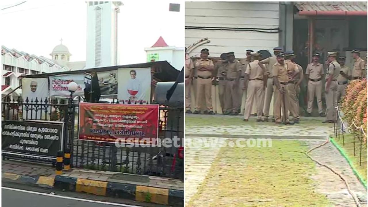 സംഘർഷത്തെ തുടർന്ന് അടച്ചിട്ട പള്ളി, പൊലീസ് കാവലിൽ എറണാകുളം സെന്റ് മേരിസ് ബസലിക്കയിൽ വികാരി ചുമതലയേറ്റു സംഘർഷത്തെ തുടർന്ന് അടച്ചിട്ട പള്ളി, പൊലീസ് കാവലിൽ എറണാകുളം സെന്റ് മേരിസ് ബസലിക്കയിൽ വികാരി ചുമതലയേറ്റു