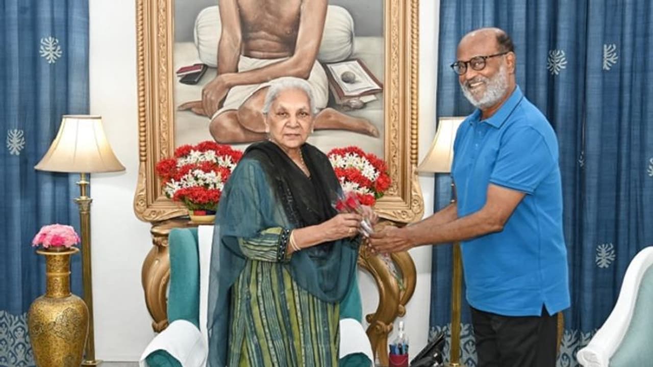 Uttar Pradesh: Actor Rajinikanth calls on Governor Anandiben Patel; To watch 'Jailer' with CM Adityanath today