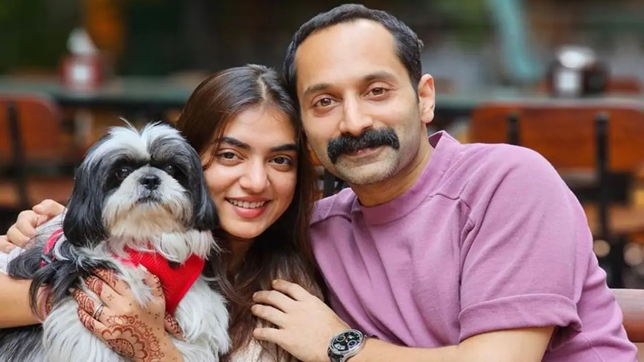 Nazriya Nazim Fahadh Faasil's 9th wedding anniversary: Actress shares a cute photo with their pet dog Nazriya Nazim Fahadh Faasil's 9th wedding anniversary: Actress shares a cute photo with their pet dog