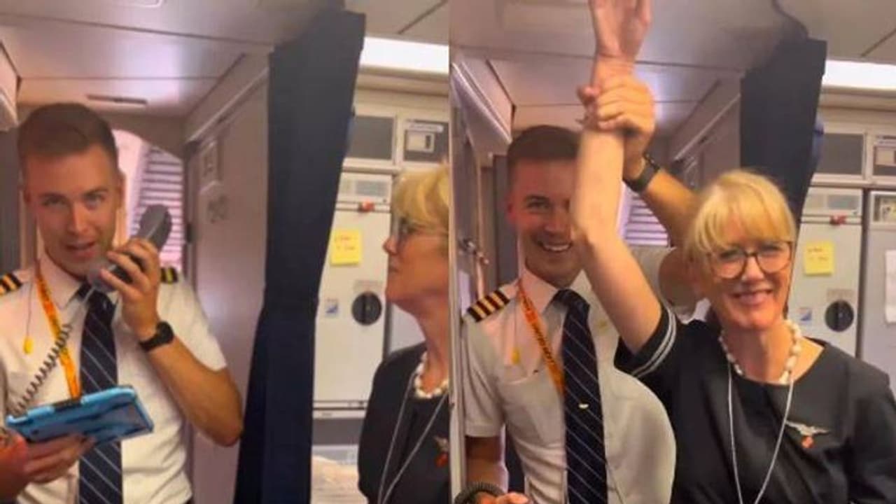 ഫ്ലൈറ്റ് അറ്റൻഡന്റായ അമ്മയ്ക്കൊപ്പം പൈലറ്റായ മകന്റെ ആദ്യയാത്ര, കയ്യടിച്ച് യാത്രക്കാർ ഫ്ലൈറ്റ് അറ്റൻഡന്റായ അമ്മയ്ക്കൊപ്പം പൈലറ്റായ മകന്റെ ആദ്യയാത്ര, കയ്യടിച്ച് യാത്രക്കാർ