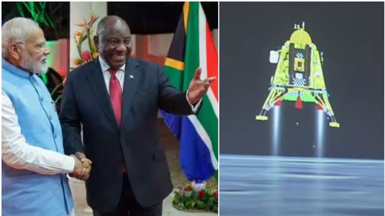അങ്ങ് ദൂരെ, ദക്ഷിണാഫ്രിക്കയിൽ നിന്നും ചന്ദ്രയാന് കൈയ്യടി; ബ്രിക്സ് ഉച്ചകോടിയിൽ ഇന്ത്യക്ക് അനുമോദനം, ആശംസ അങ്ങ് ദൂരെ, ദക്ഷിണാഫ്രിക്കയിൽ നിന്നും ചന്ദ്രയാന് കൈയ്യടി; ബ്രിക്സ് ഉച്ചകോടിയിൽ ഇന്ത്യക്ക് അനുമോദനം, ആശംസ