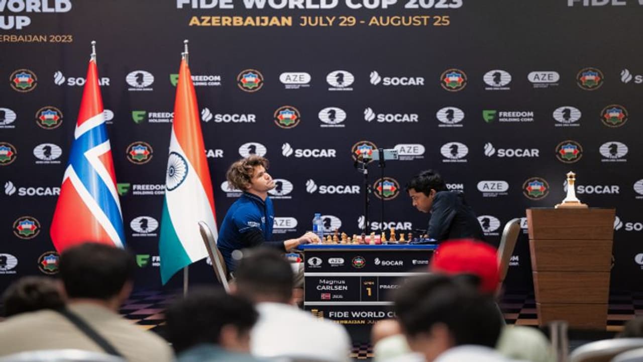 ಪ್ರಜ್ಞಾನಂದ ಮ್ಯಾಗ್ನಸ್‌: 2ನೇ ಸುತ್ತೂ ಡ್ರಾ! ವಿಶ್ವ ನಂ.1 ಚೆಸ್ ಪಟುವಿಗೆ ಟಕ್ಕರ್ ಕೊಟ್ಟ ಭಾರತೀಯ