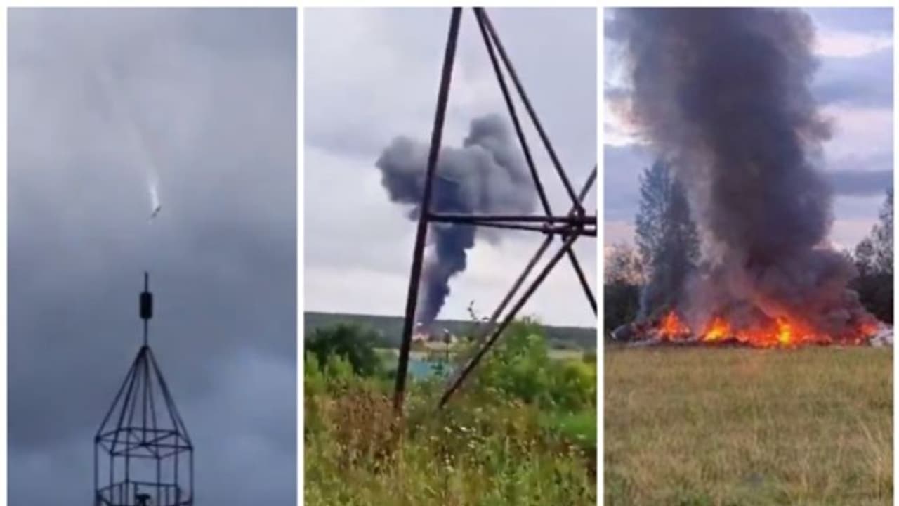 യെവ്ജെനി പ്രിഗോജിൻ സഞ്ചരിച്ച വിമാനാപകടത്തിന്റെ വീഡിയോ സാമൂഹിക മാധ്യമങ്ങളില് വൈറല് യെവ്ജെനി പ്രിഗോജിൻ സഞ്ചരിച്ച വിമാനാപകടത്തിന്റെ വീഡിയോ സാമൂഹിക മാധ്യമങ്ങളില് വൈറല്