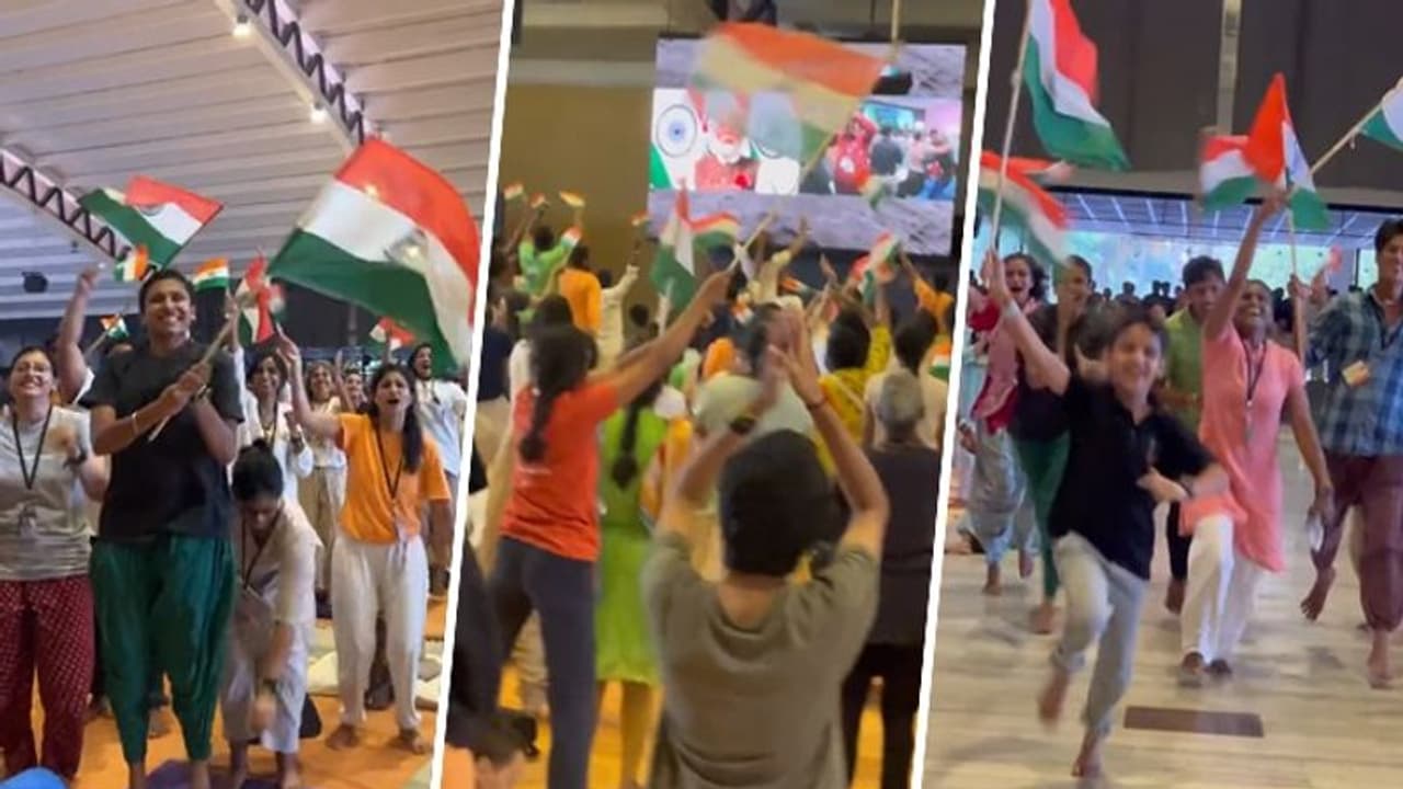 Isha Yoga Center abuzz with celebration over Chandrayaan 3 mission success | WATCH Isha Yoga Center abuzz with celebration over Chandrayaan 3 mission success | WATCH