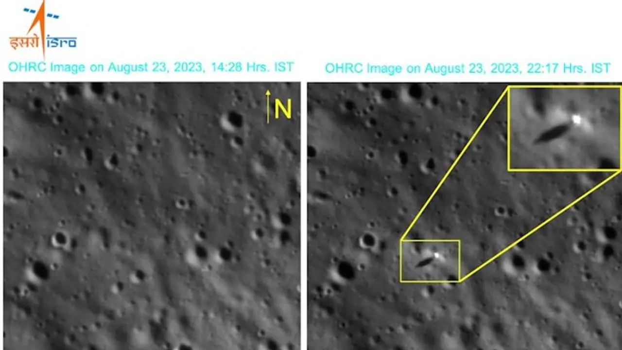 'I spy you': ISRO shares pictures of Chandrayaan 3 Lander clicked by Chandrayaan 2 Orbiter, deletes post later