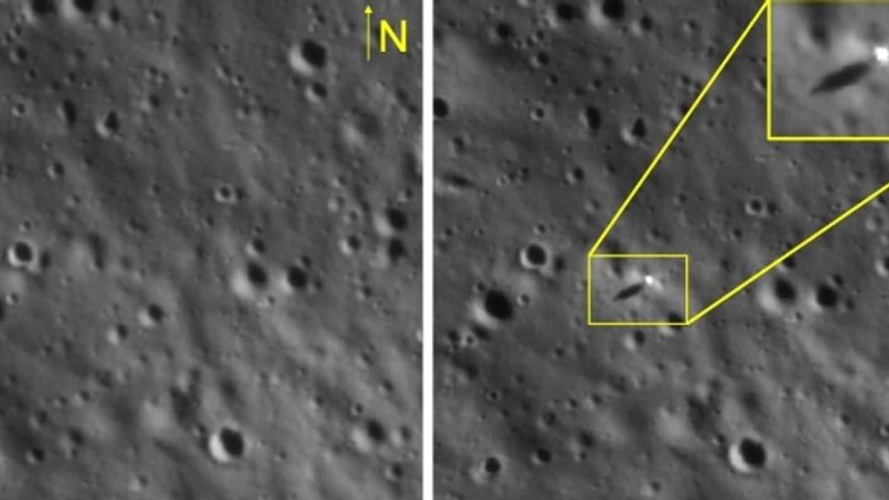 நிலவில் மாயாஜாலம் செய்யும் இஸ்ரோ; சந்திரயான் 3 லேண்டரின் படங்களை எடுத்த சந்திரயான் 2!!