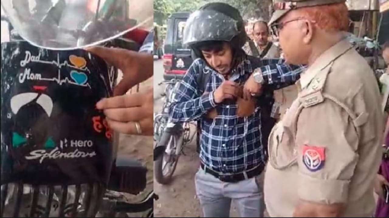 ಬೈಕ್‌ನಲ್ಲಿದ್ದ ಹಿಂದೂ ಎಂಬ ಸ್ಟಿಕ್ಕರ್ ತೆಗೆಸಿದ ಪೊಲೀಸ್‌: ವೀಡಿಯೋ ವೈರಲ್‌, ತೀವ್ರ ಆಕ್ರೋಶ