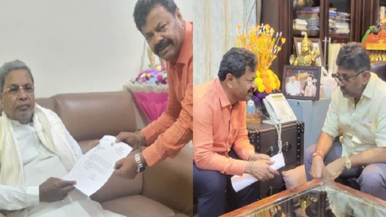 ಸಿದ್ದು, ಡಿಕೆಶಿ ಭೇಟಿಯಾದ ಬಿಜೆಪಿ ಮುಖಂಡ ರೇಣುಕಾಚಾರ್ಯ: ರಾಜಕೀಯ ವಲಯದಲ್ಲಿ ಚರ್ಚೆ