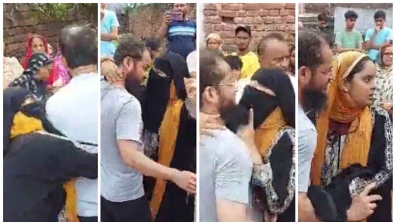 വീടുവിട്ടിറങ്ങിയ ഭര്‍ത്താവിനെ ബൈക്കില്‍ നിന്നും പിടിച്ചിറക്കുന്ന ഭാര്യ; വീഡിയോ വൈറല്‍ !