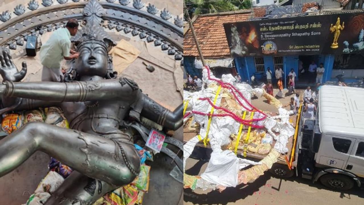 28 feet Nataraja bronze sculpture from Tamil Nadu to grace G20 summit venue in New Delhi; check details 28 feet Nataraja bronze sculpture from Tamil Nadu to grace G20 summit venue in New Delhi; check details