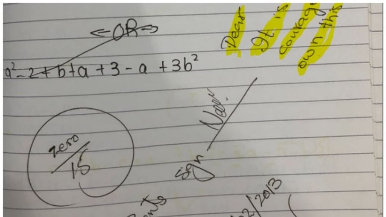 മകളുടെ മാര്‍ക്ക് കുറഞ്ഞ ഉത്തരക്കടലാസില്‍ അമ്മയുടെ കുറിപ്പ് കണ്ട് പ്രശംസിച്ച് നെറ്റിസണ്‍സ് !