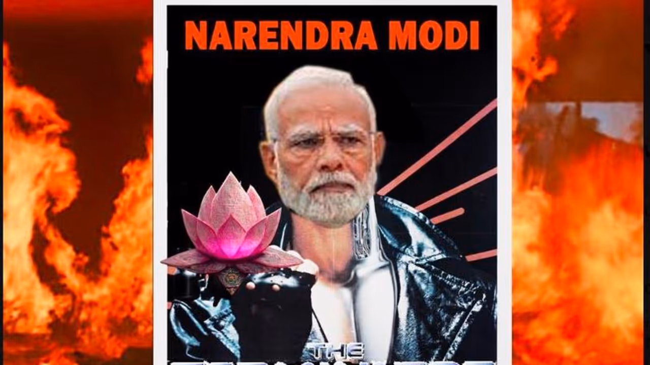 ಮೋದಿ ಟರ್ಮಿನೇಟರ್, 2024ರಲ್ಲಿಯೂ ನಮಗೇ ಜಯ: ಪೋಸ್ಟರ್ ಬಿಡುಗಡೆ ಮಾಡಿದ ಬಿಜೆಪಿ ಮೋದಿ ಟರ್ಮಿನೇಟರ್, 2024ರಲ್ಲಿಯೂ ನಮಗೇ ಜಯ: ಪೋಸ್ಟರ್ ಬಿಡುಗಡೆ ಮಾಡಿದ ಬಿಜೆಪಿ