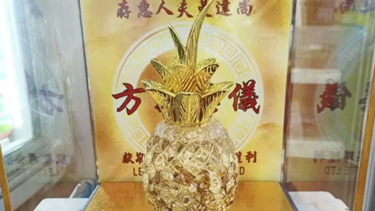 அதிபர் தேர்தலில் போட்டியிடும் தர்மன் கையில் அதிர்ஷ்டம் அளிக்கும் தங்கநிற அன்னாசிப் பழம்! அதிபர் தேர்தலில் போட்டியிடும் தர்மன் கையில் அதிர்ஷ்டம் அளிக்கும் தங்கநிற அன்னாசிப் பழம்!