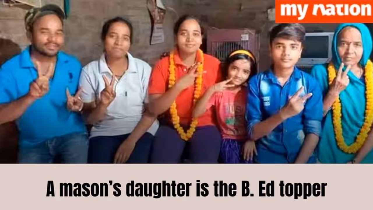 The daughter of a mason topped in the B. Ed examination