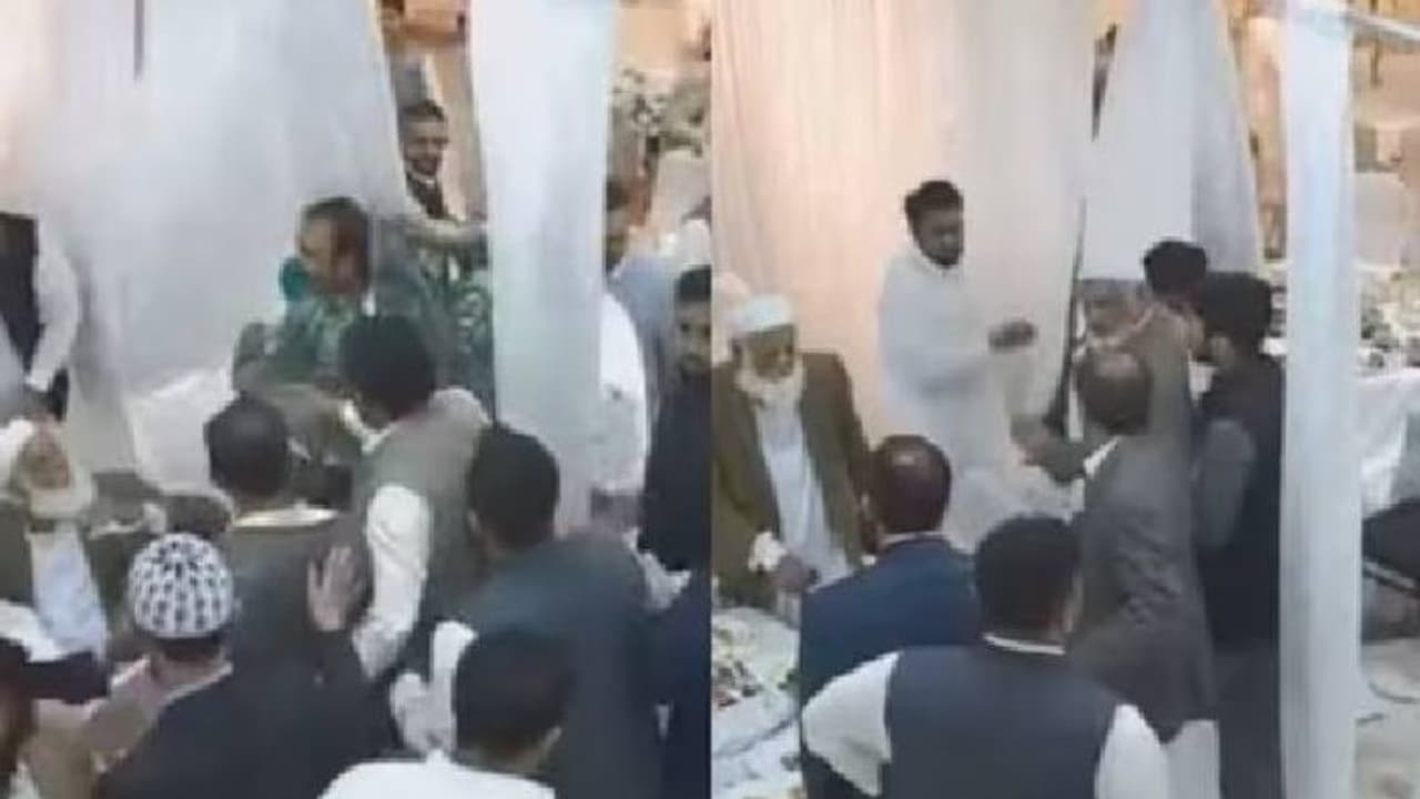 മട്ടൺ ബിരിയാണിയിൽ ആവശ്യത്തിന് പീസില്ല, വിവാഹച്ചടങ്ങിനിടെ പൊരിഞ്ഞ തല്ല്, വൈറലായി വീഡ‍ിയോ