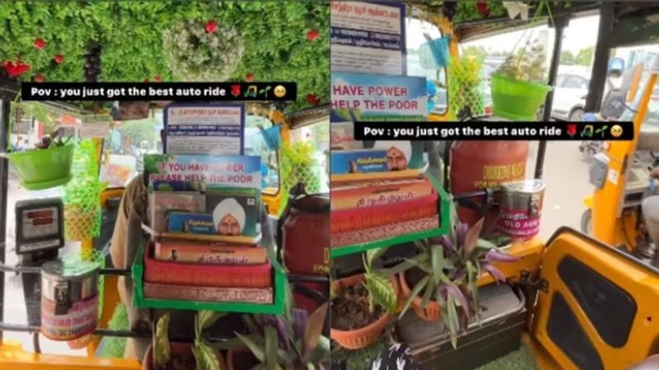 'ഓട്ടോറിക്ഷയ്ക്കകത്ത് ഒരു പൂങ്കാവനം തന്നെ'; രസകരമായ വീഡിയോ... 'ഓട്ടോറിക്ഷയ്ക്കകത്ത് ഒരു പൂങ്കാവനം തന്നെ'; രസകരമായ വീഡിയോ...