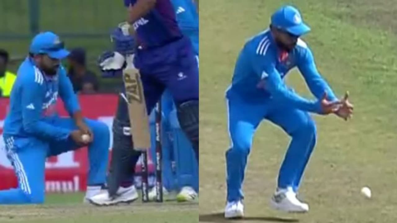 ഒരറ്റത്ത് പാഴാക്കല്, മറുവശത്ത് മാനം കാത്ത് രോഹിത് ശര്മ്മ; കാണാം സൂപ്പര് ക്യാച്ച് വീഡിയോ ഒരറ്റത്ത് പാഴാക്കല്, മറുവശത്ത് മാനം കാത്ത് രോഹിത് ശര്മ്മ; കാണാം സൂപ്പര് ക്യാച്ച് വീഡിയോ