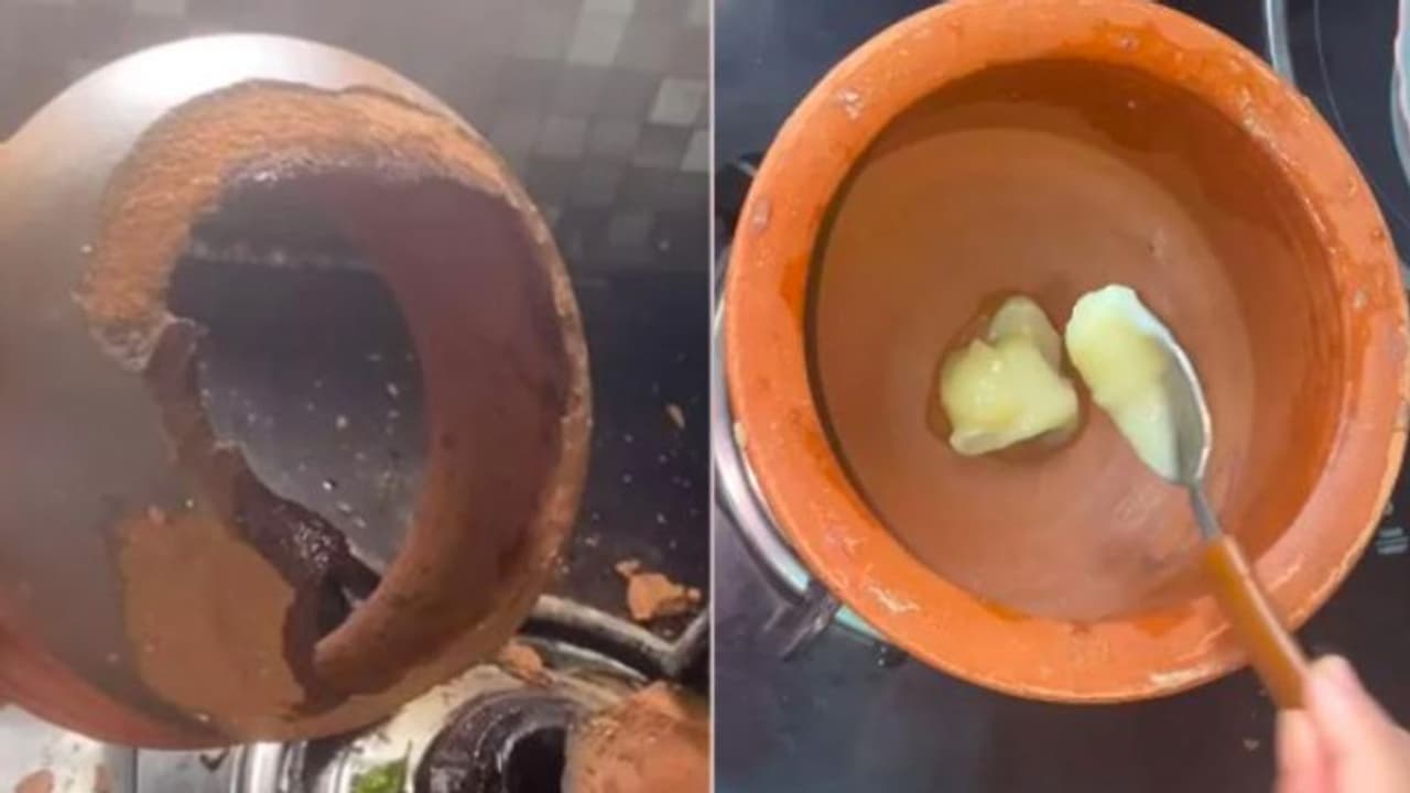 ഭക്ഷണം പാകംചെയ്യുന്നതിനിടെ മണ്ചട്ടി പൊട്ടി; വീഡിയോ കണ്ടത് നാല് ദശലക്ഷം ആളുകള് ഭക്ഷണം പാകംചെയ്യുന്നതിനിടെ മണ്ചട്ടി പൊട്ടി; വീഡിയോ കണ്ടത് നാല് ദശലക്ഷം ആളുകള്