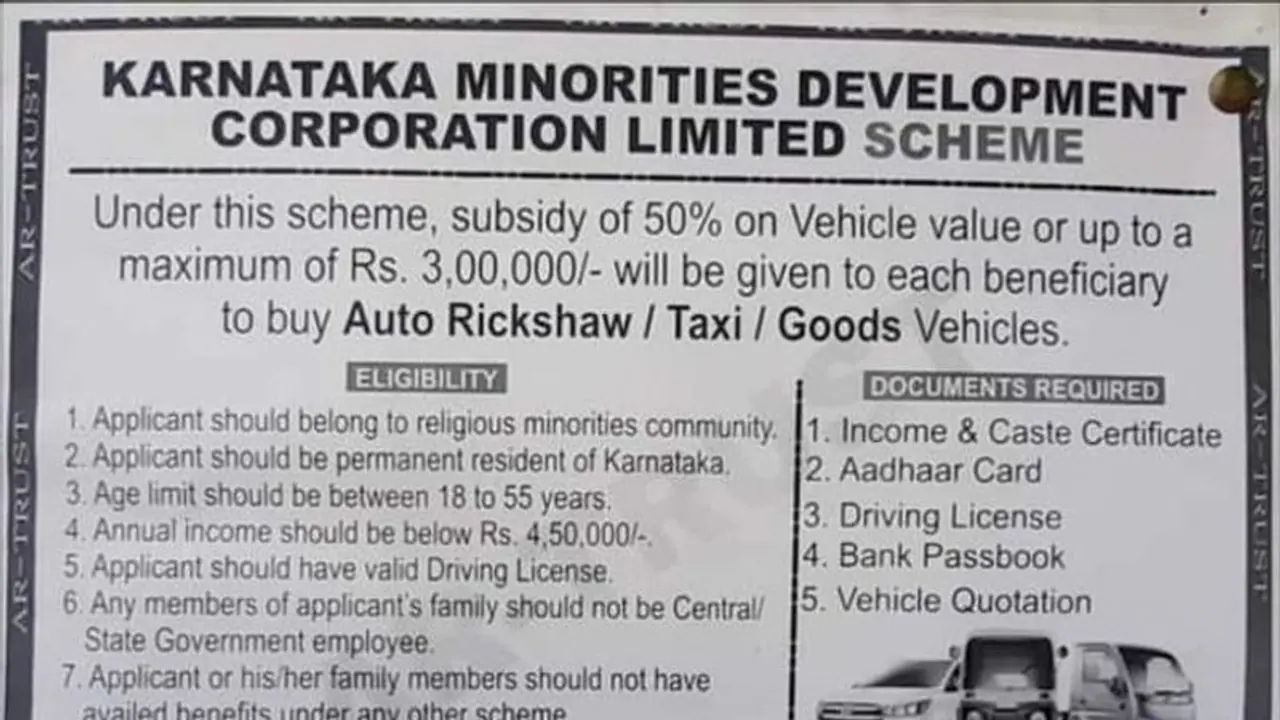 Karnataka's KMDCL unveils scheme to facilitate vehicle ownership for religious minorities; check details Karnataka's KMDCL unveils scheme to facilitate vehicle ownership for religious minorities; check details