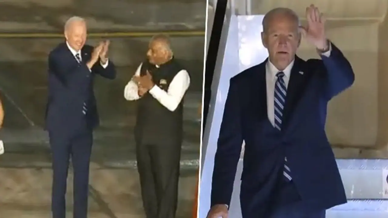 US President Joe Biden lands in India for historic G20 Summit 2023 (WATCH)