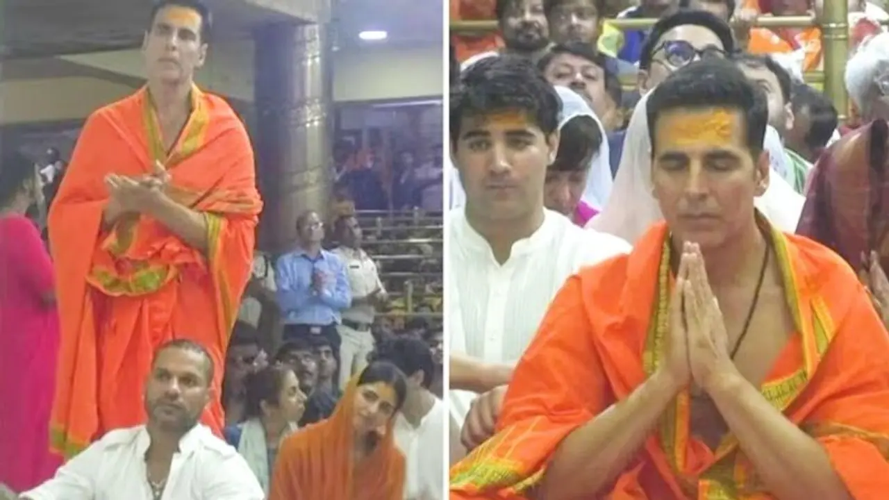 Akshay Kumar turns 56: Actor visits Mahakaleshwar temple with cricketer Shikhar Dhawan (Video) Akshay Kumar turns 56: Actor visits Mahakaleshwar temple with cricketer Shikhar Dhawan (Video)