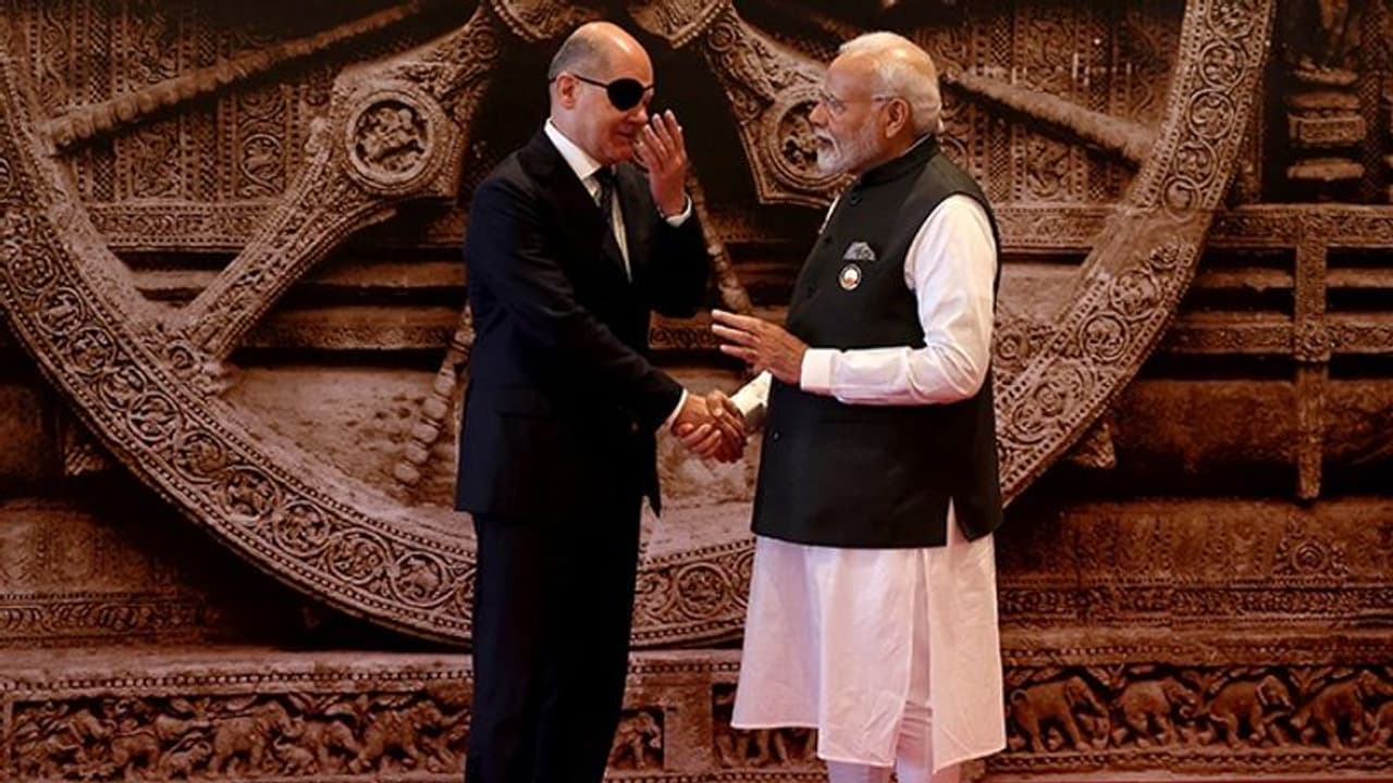 G20 Summit 2023: Why is German Chancellor Olaf Scholz wearing an eye patch? G20 Summit 2023: Why is German Chancellor Olaf Scholz wearing an eye patch?