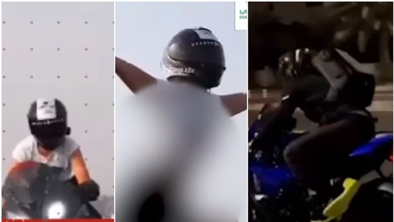 പ്രധാന റോഡിലൂടെ മോട്ടോര് ബൈക്ക് സ്റ്റണ്ട് നടത്തി മൂന്ന് യുവതികള്; ഒടുവില് 'പണി' കിട്ടി പ്രധാന റോഡിലൂടെ മോട്ടോര് ബൈക്ക് സ്റ്റണ്ട് നടത്തി മൂന്ന് യുവതികള്; ഒടുവില് 'പണി' കിട്ടി