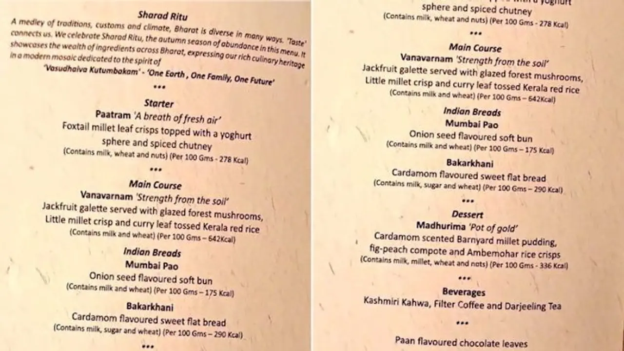 Culinary delights await G20 leaders: A sneak peek at tonight's dinner menu Culinary delights await G20 leaders: A sneak peek at tonight's dinner menu